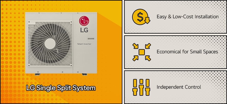 LG Multi Split AC: eficiente en el uso del espacio, ofrece control flexible de temperatura y es ideal para uso comercial con múltiples unidades interiores.	